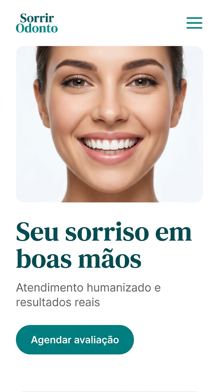 Versão mobile do site