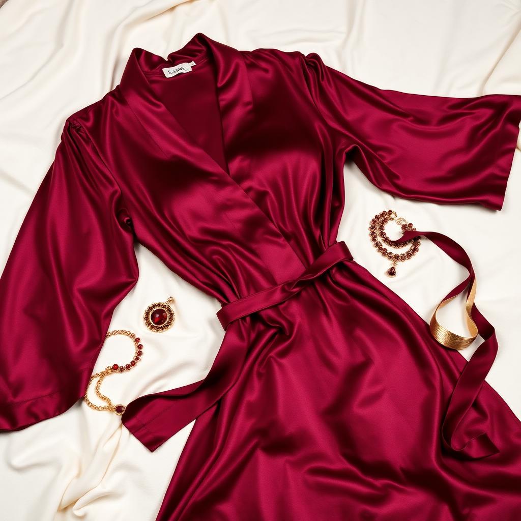 Robe Cetim Bordô Imperatriz